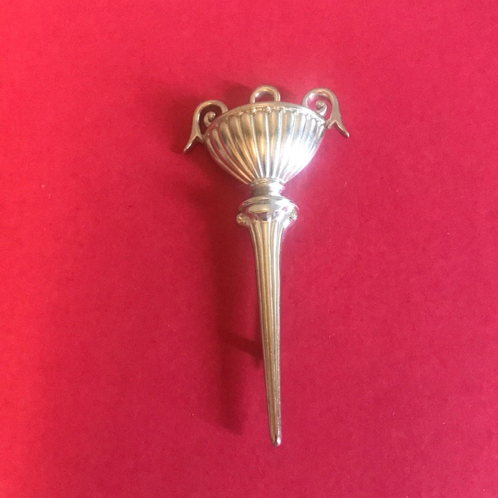 Trifara silver tone brooch